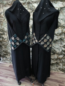 Abayas élégantes et modestes brodées à la main pour femmes, robes formelles de style dubaï, vêtements et accessoires traditionnels musulmans respirants - Product Image 2