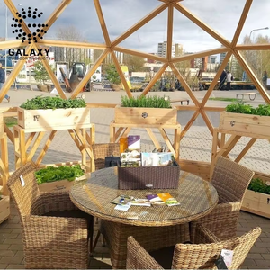 Nhà mái vòm khung nhôm cao cấp, nhà nghỉ dưỡng ngoài trời, nhà hàng, vật liệu tấm panel sandwich lắp ghép với mái kính - Product Image 4