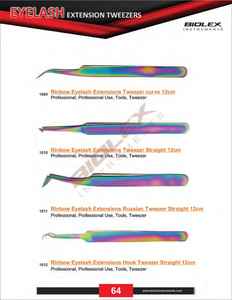 Autocollants pour faux cils, étiquettes privée, 3 pièces, en acier inoxydable, pince à épiler, pointe incurvée, accessoires de maquillage - Product Image 6