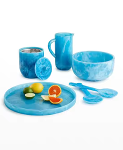 Juego de tazones de madera y ensalada de resina de diseño Vintage de ríos pequeños Acabado de resina epoxi único Técnica personalizada - Product Image 1