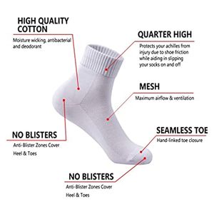 Vêtements de sport en promotion, chaussettes de sport de haute qualité pour le basketball, le football, la course à pied, chaussettes respirantes en spandex/polyester/coton - Product Image 2