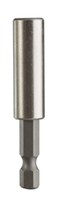 Jeu d'embouts magnétiques d'extension 1/4" DR. x 75 mm, manche long, tige hexagonale en acier, support de pointe de tournevis en titane Super Life, couleur argent