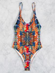 ชุดว่ายน้ำแทนกินี่100% สำหรับผู้หญิง1ชิ้นลายดอกไม้ทำจากโพลีเอสเตอร์สำหรับใส่ไปชายหาดฤดูร้อน2024 - Product Image 2