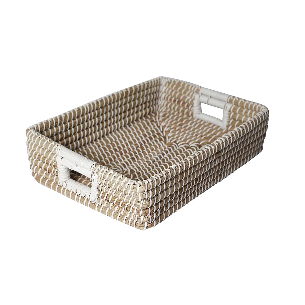 Eco Friendly Seagrass Square Canvas Jeans Storage Box Home Organizer Basket and large lavatory basket items in Bangladesh