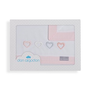 Juego de Ropa de Cama Acolchada de 3 Piezas, 100% Algodón, para Cuna, Diseño Sólido, Modelo CUORE - Product Image 1