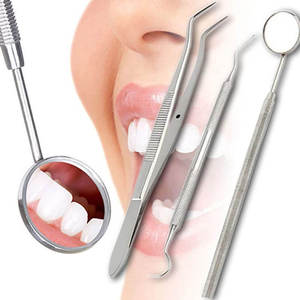 Juego de instrumentos quirúrgicos dentales esenciales, nuevo estilo, mango de espejo Dental escalar Manual, pinzas dentales de acero inoxidable, Dental - Product Image 4