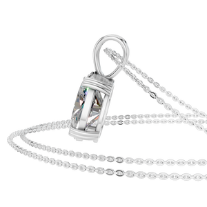 Collar de Moissanita de Joyería Fina Clásica para Mujer, Corte Ovalado de 3 Quilates, Cadena de Eslabones de Oro de 14K, Colgante de Lujo para Fiesta - Product Image 2