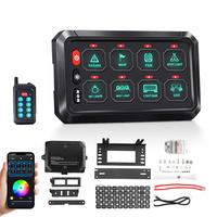 Control Remoto Universal para Aplicaciones, Panel de Interruptores RGB de 8 Canales con Caja de Control de Circuito para Camiones, Embarcaciones, Barcos y Automóviles