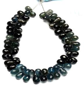 มอสสีน้ำเงินธรรมชาติที่หายากสุดๆรูปร่างหยดน้ำตาพลอยสีฟ้าพลอยสีฟ้าทำด้วยมือหินบริลหลวมสำหรับการทำเครื่องประดับสร้อยคอ - Product Image 5