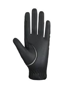 Guantes Profesionales de Equitación de Cuero Negro, Reforzados con Doble Capa en la Palma, Antideslizantes, de Cuero Genuino - Product Image 2