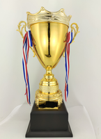 Trophée de coupe en métal or/argent/cuivre personnalisé Conceptions ouvertes avec texte personnalisé sur les trophées de sport de base