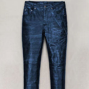 Pantalones de cuero de longitud regular de alta calidad 100%/pantalones de cuero hechos de tela de secado rápido de calidad superior - Product Image 1