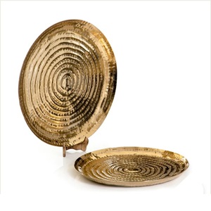 Bandeja de Servicio para Decoración de Mesa, Diseño Exclusivo, Acabado en Esmalte, Bandeja Decorativa de Metal para Bodas - Product Image 2