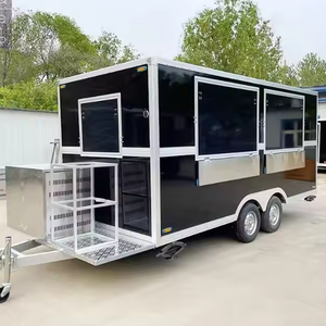 Commerce alimentaire Van Tra-iler De-ep Friteuse Conces-sion Remorque Hot Dog Chariots Foodtruck - Product Image 2