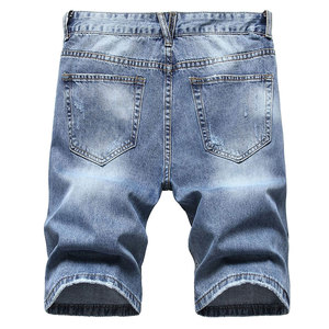 Short en jean de haute qualité pour hommes Prix d'usine Short en jean bleu vieilli pour tenue décontractée d'été OEM ODM disponible - Product Image 2