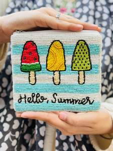 Bolso pequeño de Valencia con cuentas blancas y naranjas bordado artesanal de primera calidad elegante hermoso nuevo diseño de Hiba Enterprises - Product Image 4