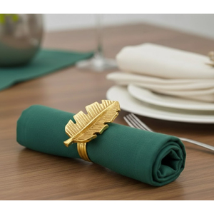 Hanukkah Napkin Rings Gold Metal Menorah Napkin Holders Elegant Chanukah Serviette Buckles For Dinner Party <b>Table</b> Decor - Product Image 5