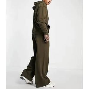 ชุดเซ็ตเสื้อฮู้ดดี้ทรงหลวมและกางเกงวอร์มขาบานดีไซน์ใหม่จากผู้ผลิตตามสั่ง สไตล์ซันเฟด ชุดออกกำลังกายสองชิ้น - Product Image 4