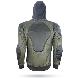 Coussinets jaunes à 2 niveaux approuvés CE Vestes de moto de course Sweats à capuche de protection Doublure en polaire de coton aramide GSM lourd - Product Image 6
