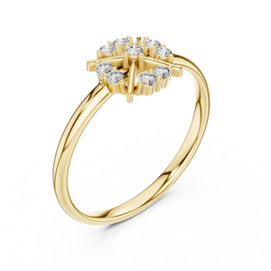 10K Sapphire <b>Adjustable</b> <b>Ring</b> with Modern Trendy Style for Girls - Product Image 6