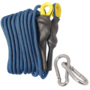 Cuerda de rescate Kernmantle estática azul, cuerda de escalada de nailon fuerte con funda exterior resistente para seguridad - Product Image 2