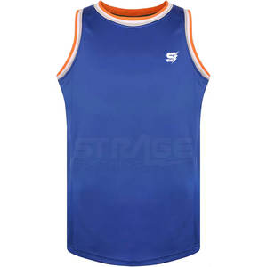 Maillot de basket-ball sur mesure, design unique, respirant, grande taille, haute qualité, séchage rapide, 100% polyester, sans manches, fabriqué au Pakistan - Product Image 2