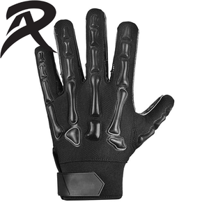 Guantes de Receptor de Fútbol Americano Profesionales para Adultos y Niños, Diseño de Logotipo Personalizado, Hechos de Cuero con Agarre de Silicona - Product Image 5