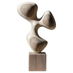 Escultura decorativa de madera con tallas florales que agregan belleza natural, profundidad artística y elegancia a los espacios interiores del hogar - Product Image 4