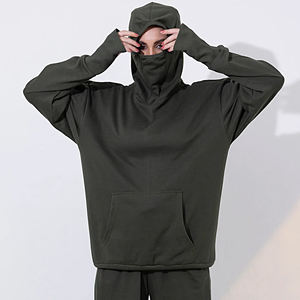 Sudadera de Algodón de Alta Calidad para Otoño e Invierno, Sudadera con Capucha para Mujer, Personalizable con Logotipo Bordado, Estilo Ninja - Product Image 1