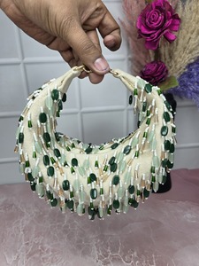 Bridal Party Wear Evening Clutch for Ladies Elegant Handmade Resin Indian Fashion Accessory Candy Pattern Casual Style Pearl - Product Image 3