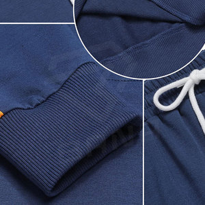Men's <b>Plus</b> <b>Size</b> Summer Casual New High Quality 100% Cotton <b>Jogger</b> Sweatsuit Full Pullover Hoodie Breathable Training <b>Sets</b> - Product Image 6