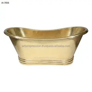 Brass antique new quality 2024 with free standing plain copper bathtub for Bathroom nice look bathtub outdoor indoor use bathro