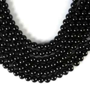 Cuentas redondas lisas de turmalina negra Natural, piedras preciosas de 4mm, 6mm, 8mm, 10mm, cuentas sueltas para fabricación de joyas a precio de fabricación a granel - Product Image 5