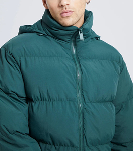 Chaqueta acolchada de algodón de longitud larga estilo Hip Hop de talla grande de alta calidad con capucha logotipo impreso personalizado chaqueta de burbuja Hip Hop - Product Image 5