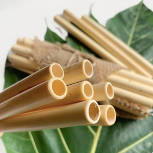 Pajitas de bambú reutilizables biodegradables, respetuosas con el medio ambiente, sin residuos - Product Image 2