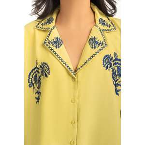 Chemise en popeline à imprimé floral coupe classique WM-COD-SS25-365T Top - Product Image 1