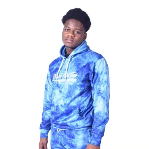 Ensemble de survêtement bleu tie-dye pour homme, sweat-shirt à capuche et pantalon de jogging, tenue décontractée, vêtements de sport, ensemble de mode streetwear - Product Image 4