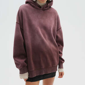 เสื้อฮู้ดสวมหัวทรงโอเวอร์ไซส์สำหรับผู้หญิงผ้าฟลีซลำลองฤดูหนาวพิมพ์ลายแบบกำหนดเองสีขนาดใหญ่พิเศษ - Product Image 6