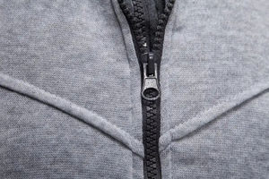 Chaqueta de moda para hombre, cárdigan informal ajustado con capucha de color contrastante, chaqueta fina con capucha para hombre, Sudadera con capucha - Product Image 3