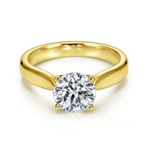 1tcw Lab Grown Round Cut Diamond Anillo de compromiso 10K Oro sólido Anillo de regalo de lujo de moda para mujeres Certificado IGI - Product Image 1