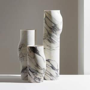 Jarrón de Flores de Mármol de Fabricante Confiable para un Estilo Interior de Lujo que Agrega Elegancia de Piedra Natural a la Decoración del Hogar - Product Image 3