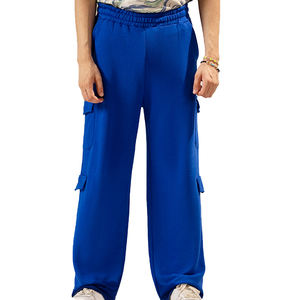 Pantalon de survêtement décontracté de qualité supérieure pour hommes coupe ample pantalon droit baggy taille élastique taille moyenne épaisseur légère tendance - Product Image 1