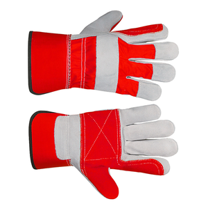 Guantes de conductor de trabajo de seguridad de mano de protección de cuero de vaca resistente al desgaste de alta calidad - Product Image 5
