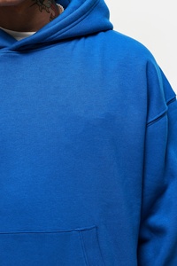 Sweat à capuche pour homme en coton polyester spandex coupe ample Boxy French Terry automne hiver sweat et sweat à capuche avec logo brodé - Product Image 3