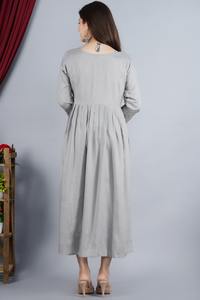 Nouvelle Collection de styliste avec broderie à manches trois-quarts ras du cou longueur mollet femmes Kurti - Product Image 2