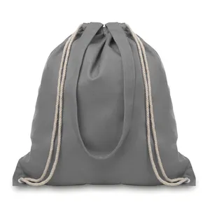 Customizable MOIRA <b>Canvas</b> <b>Drawstring</b> Sportpacks Promotional Merchandising <b>Bag</b> - Product Image 3