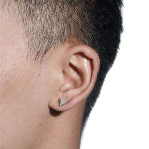 Pendientes de Moissanita con Certificación GRA, D VVS1, Trisparkle Radiance, para Hombre, 0.5 Ct, Pieza Única, Joyería de Lujo Deslumbrante - Product Image 2