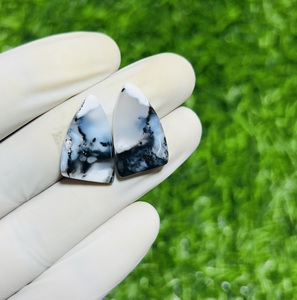 Wholesale Lot of Natural Dendrite <b>Opal</b> Pair Cabochon Crystal Gemstone <b>Earrings</b> for Jewelry Making Various Fancy Mix Shapes, - Product Image 1