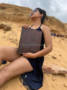 Nouveau véritable main usiné Extra Large en cuir gaufré fermoir moyen serrure Journal Boho traditionnel Vintage cuir voyage Long Journal - Product Image 5