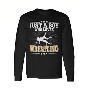 Camiseta de Manga Larga para Hombre, Diseño de Luchador, para Amantes de la Lucha Libre, Camiseta Promocional - Product Image 2